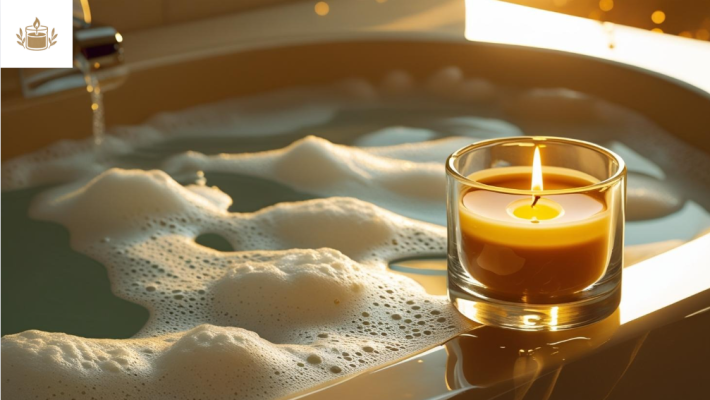 nến thơm tạo không gian spa tại nhà